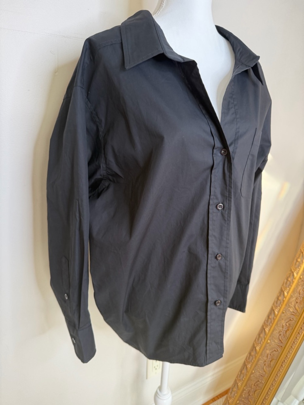 MARBLE Black Button-Up Shirt - Picture 7 of 11